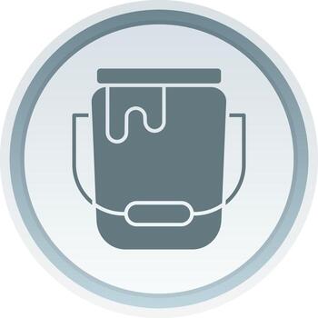 Bucket Solid button Icon vector