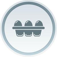 Egg Solid button Icon vector