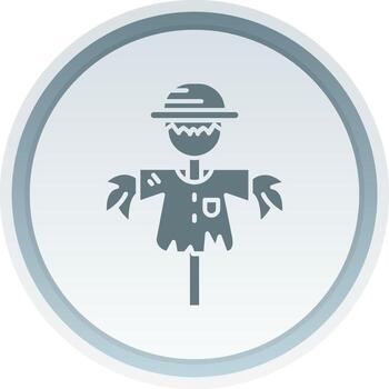Scarecrow Solid button Icon vector