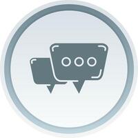 Chat bubbles Solid button Icon vector