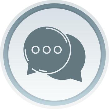 Speech bubbles Solid button Icon vector