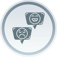 Emojis Solid button Icon vector