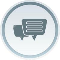 Message Solid button Icon vector