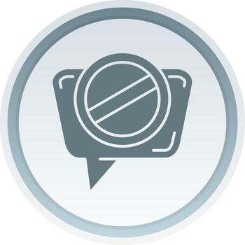 obstruido sólido botón icono vector