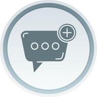 New message Solid button Icon vector