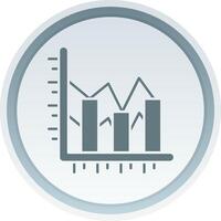 Bar chart Solid button Icon vector