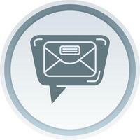 Mail Solid button Icon vector
