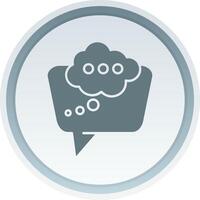 Thinking Solid button Icon vector