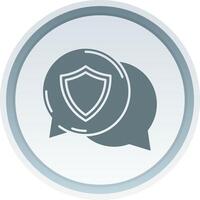 Secure Solid button Icon vector