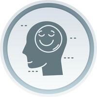 Happiness Solid button Icon vector