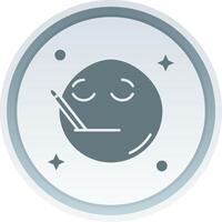 Sick Solid button Icon vector