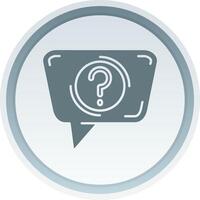 Question Solid button Icon vector