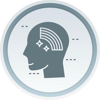 Positive thinking Solid button Icon vector