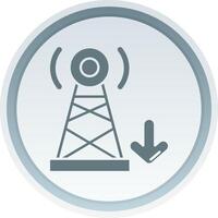 Signal Solid button Icon vector