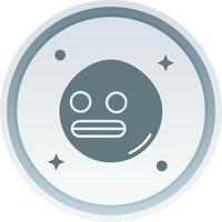 Shocked Solid button Icon vector