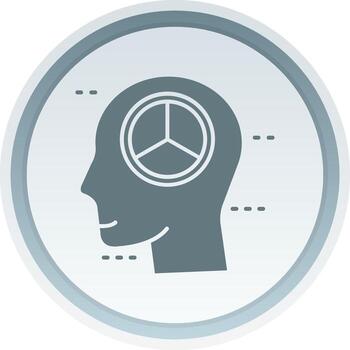 Peace Solid button Icon vector