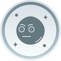 Embarrassed Solid button Icon vector