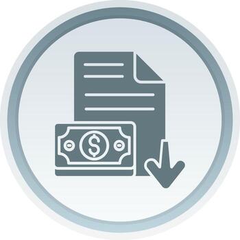 Decrease Solid button Icon vector