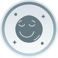 Relieved Solid button Icon vector