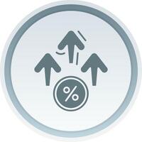 Discount Solid button Icon vector