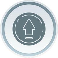 Up Solid button Icon vector