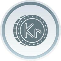 Krone Solid button Icon vector