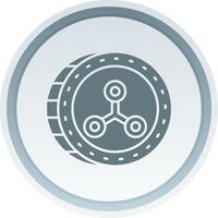 Rippie Solid button Icon vector