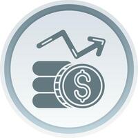 Profits Solid button Icon vector