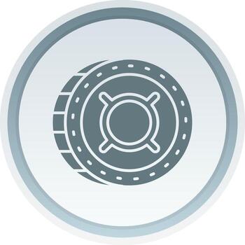 Generic Solid button Icon vector