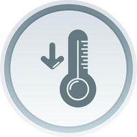 Low temperature Solid button Icon vector