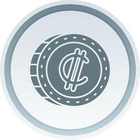 Colon Solid button Icon vector