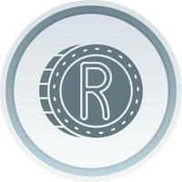 Rand Solid button Icon vector