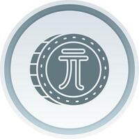 nuevo Taiwán dólar sólido botón icono vector