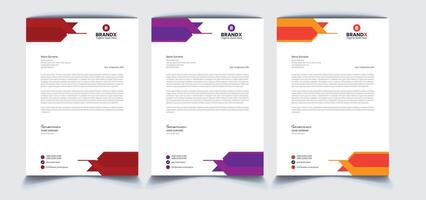 Corporate Letterhead Design vector