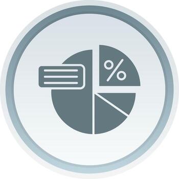 Pie graph Solid button Icon vector