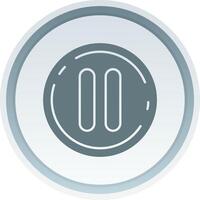 Pause Solid button Icon vector