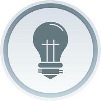 Bulb Solid button Icon vector