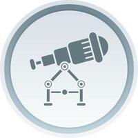 Telescope Solid button Icon vector