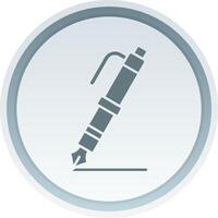 Fountain pen Solid button Icon vector
