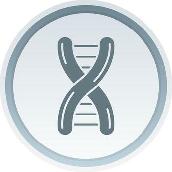 Dna Solid button Icon vector