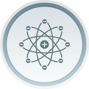 Atom Solid button Icon vector
