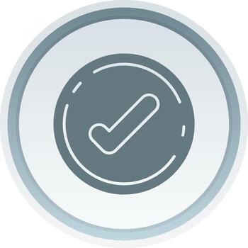 Accept Solid button Icon vector