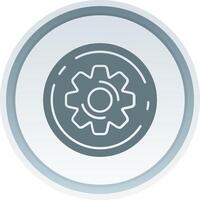 Settings Solid button Icon vector