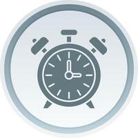 Alarm clock Solid button Icon vector