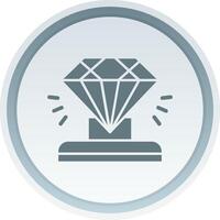 Diamond Solid button Icon vector
