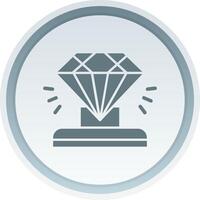 Diamond Solid button Icon vector