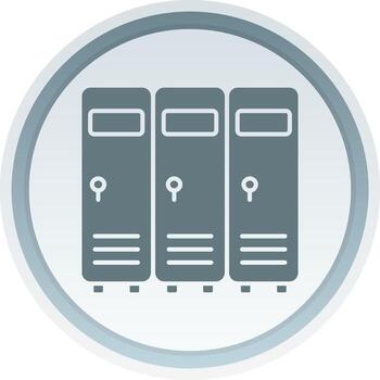 Lockers Solid button Icon vector