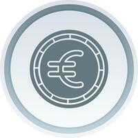 Euro Solid button Icon vector