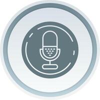 Microphone Solid button Icon vector