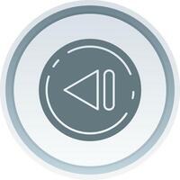 Previous Solid button Icon vector